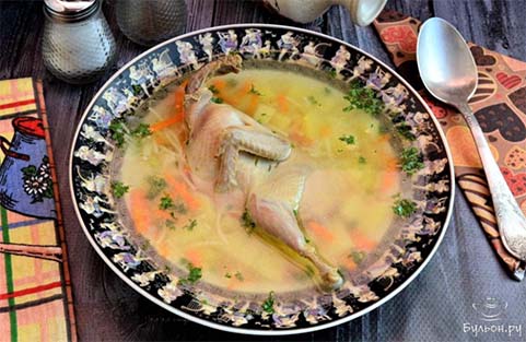 Сорпа из перепелки 