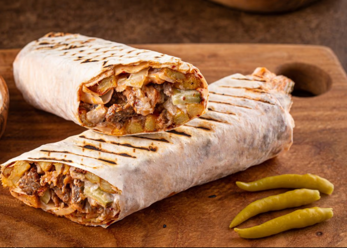 Донер с говядиной в лаваше