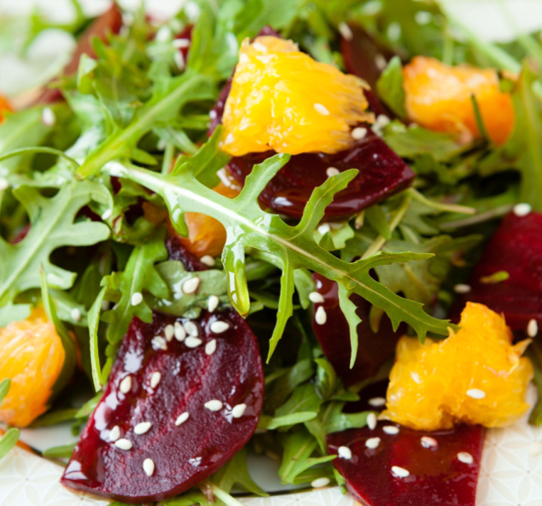 Салат со свеклой и апельсином 