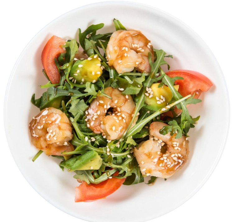 Салат с креветками 