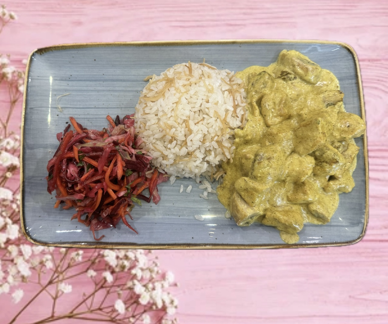 Курица с грибами в соусе карри