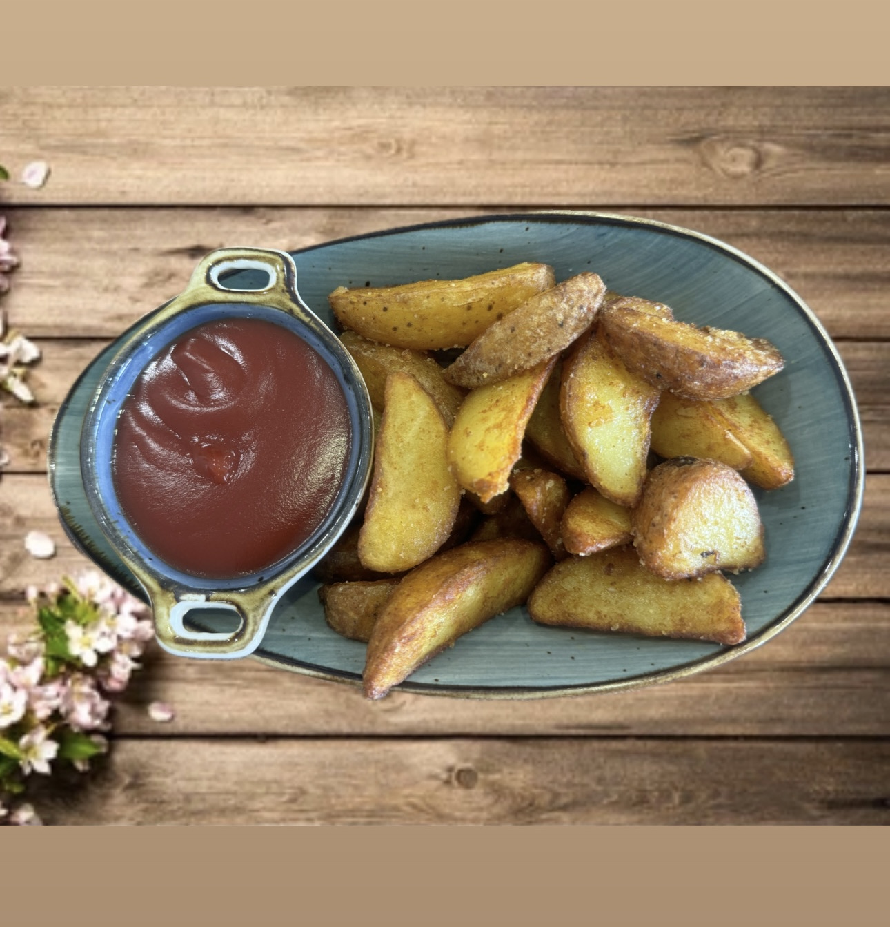 Картофельные дольки с кожурой