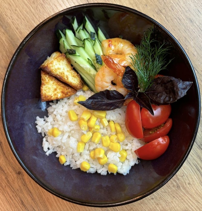 Боул с креветками 