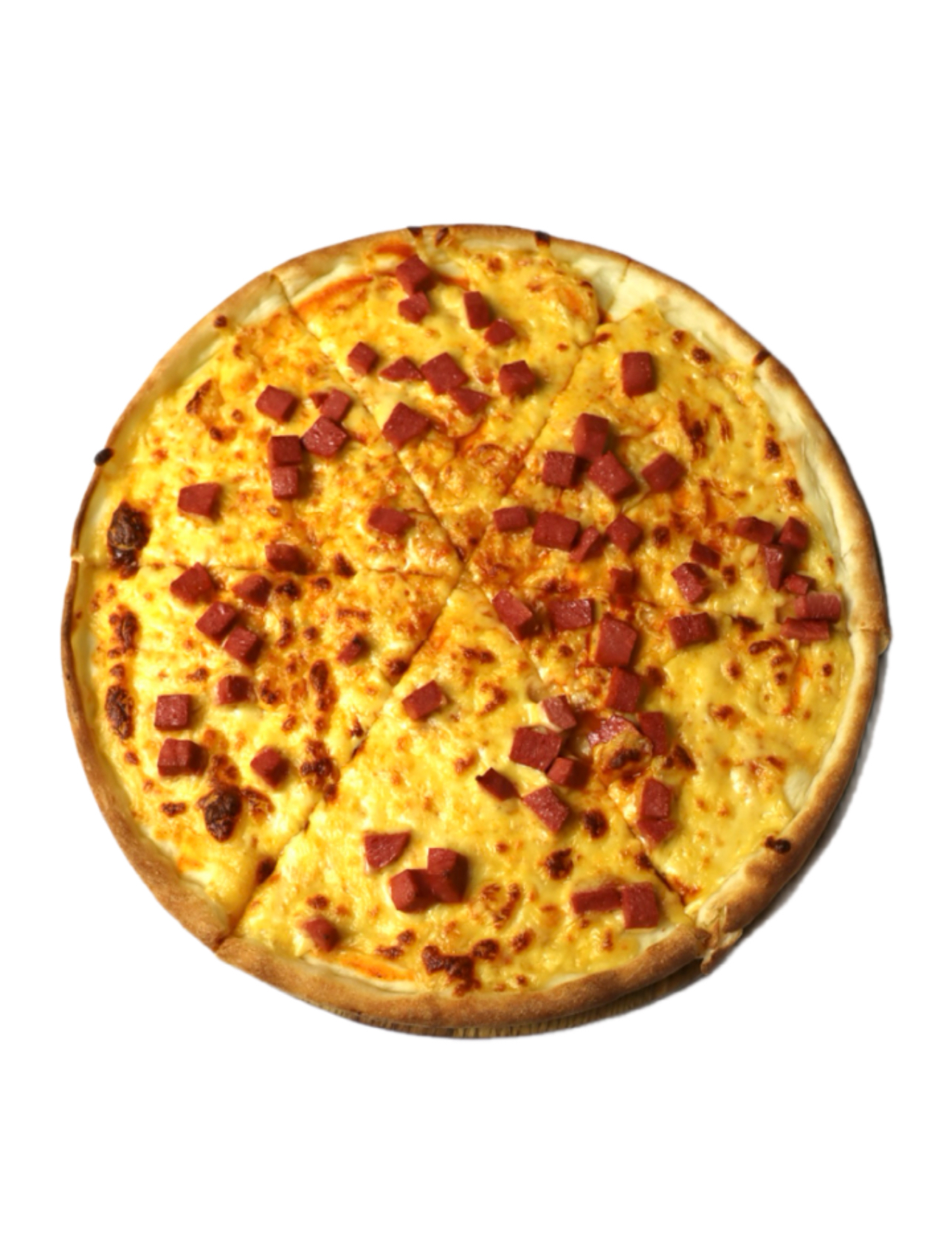 Пицца с колбасой 