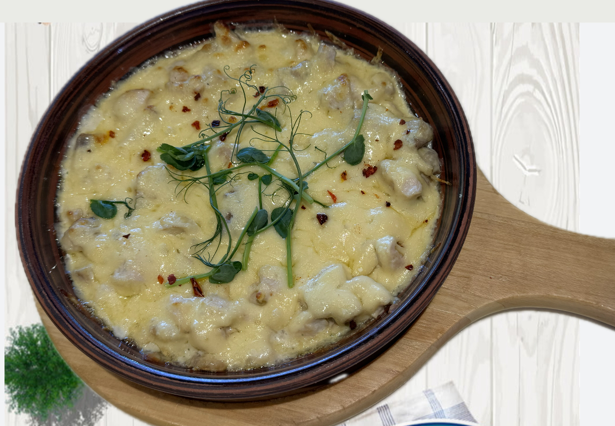 Жульен с курицей и грибами